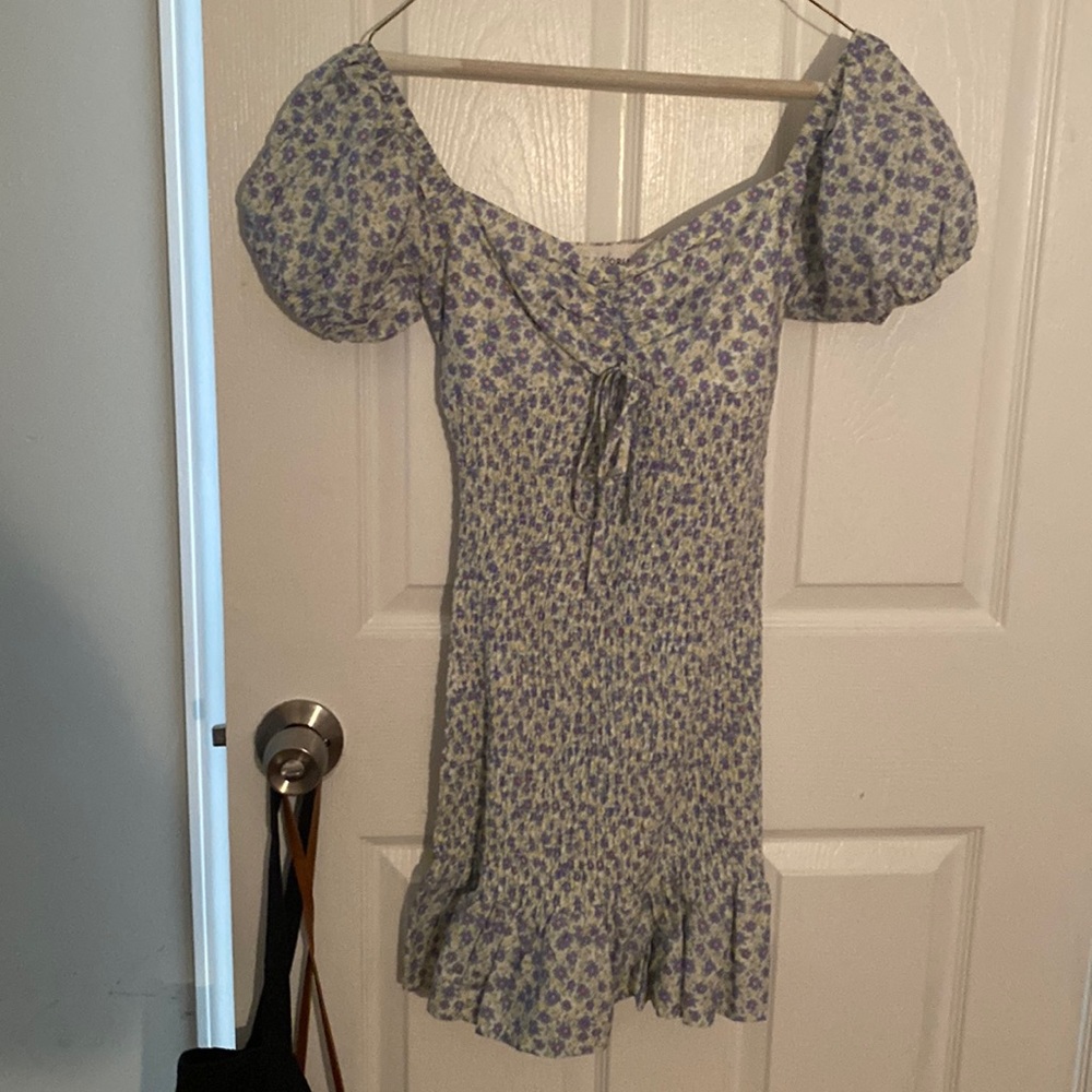 Blue floral dress